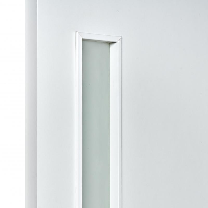 Дверь межкомнатная остекленная без замка и петель в комплекте 70x200 см финиш-бумага цвет белый