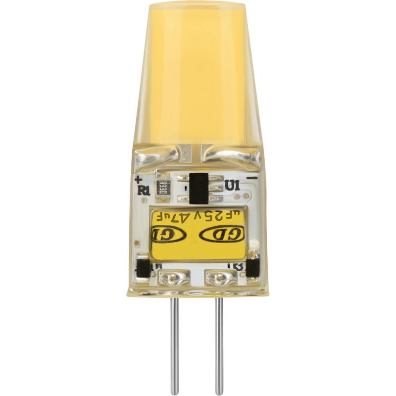 Лампа светодиодная Gauss G4 12 В 2.5 Вт капсула прозрачная 200 лм теплый белый свет