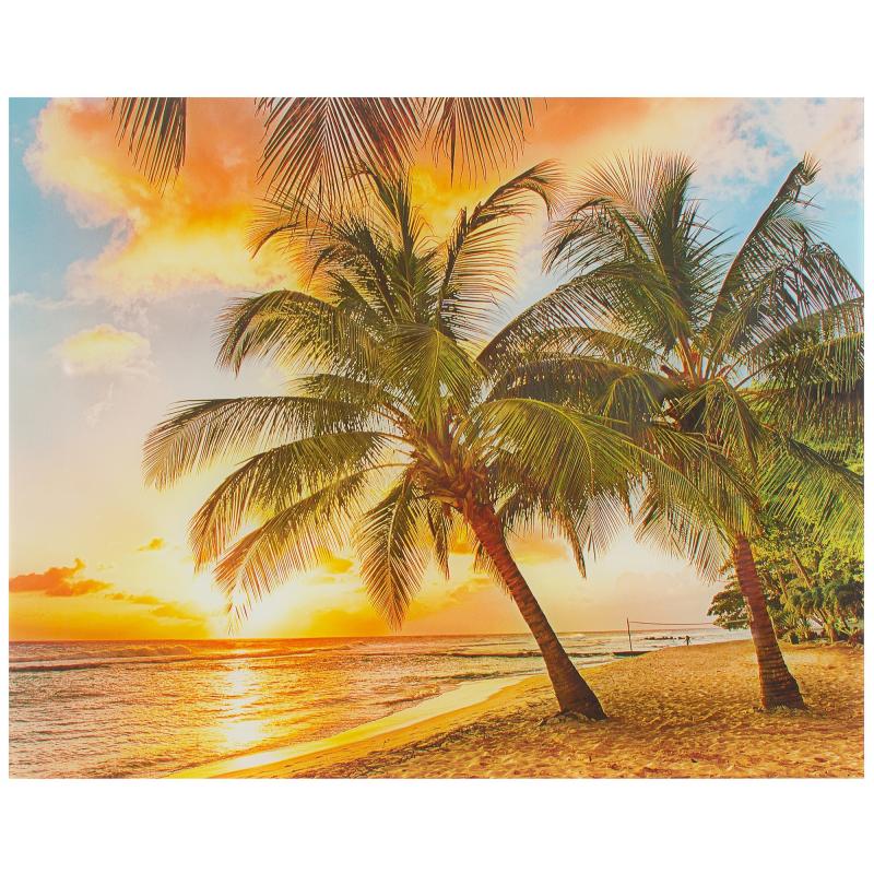 Шыныдағы сурет GS 9010 Декоретто Art Шыны Закат на пляже 40x50 см