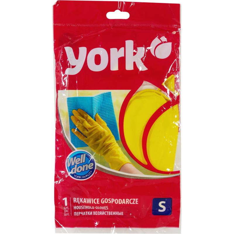 Перчатки латексные с хлопковым напылением York размер S