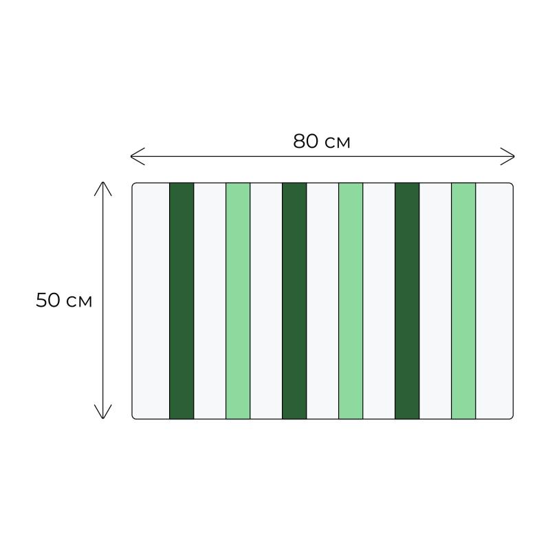 Кілемше ваннаға арналған Fixsen Amber 50x80 см түсі жасыл