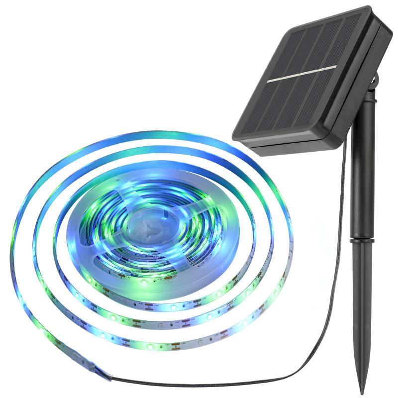 Гирлянда жарықдиодты көшелік Inspire күн сәулелік батареямен Amaro IP65 5 м RGB