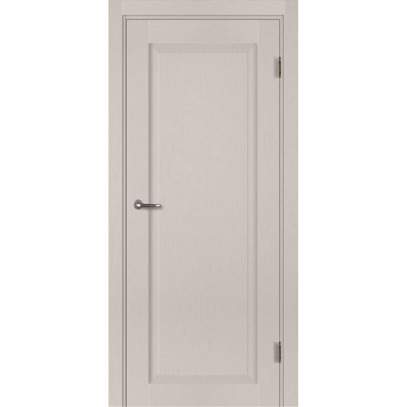Дверь межкомнатная глухая с замком и петлями в комплекте Пьемонт 80x200 см HardFlex цвет платина светлая