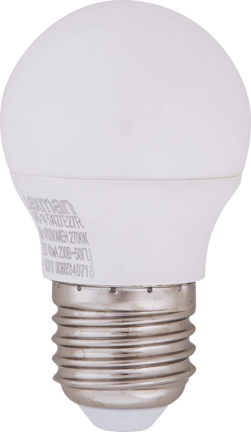 Лампа светодиодная Lexman E27 5 Вт 470 Лм 2700 K свет тёплый белый