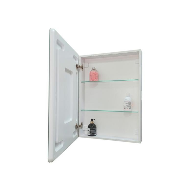 Шкаф зеркальный подвесной Flash с LED-подсветкой и подогревом 60x80 см цвет белый