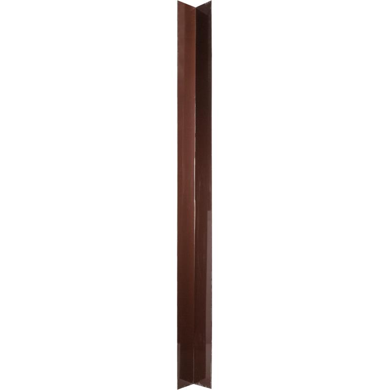 Планка для внутренних углов с полиэстеровым покрытием 2 м цвет коричневый