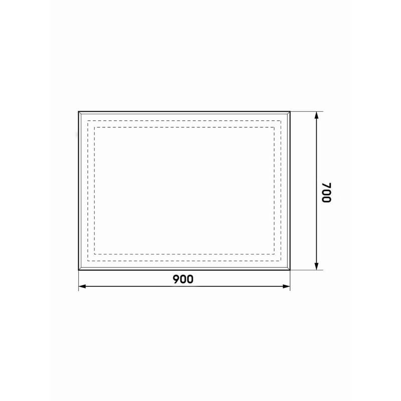 Айна Пронто люкс көмескі жарығымен 90х70 см