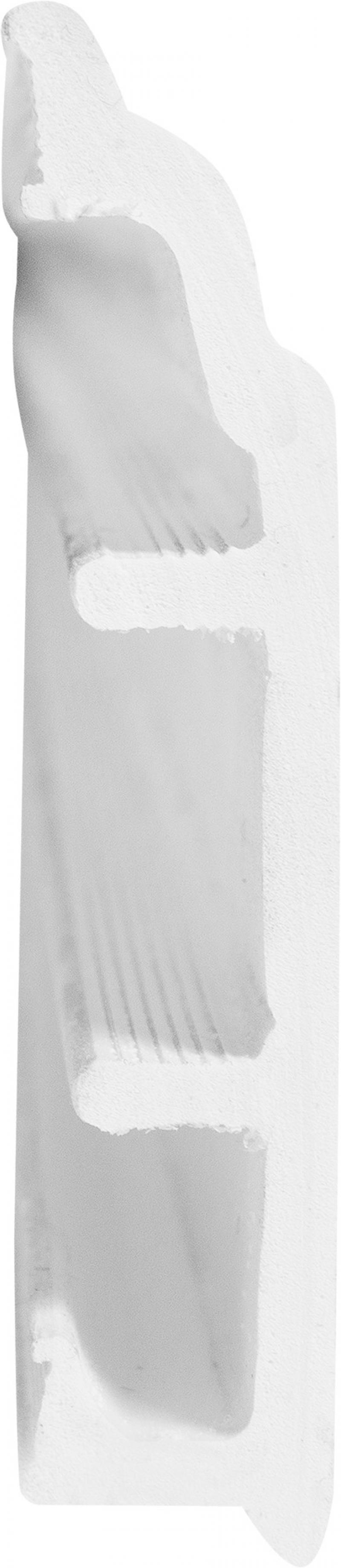 Плинтус напольный вспененный ПВХ под покраску 8 см 2.5 м цвет белый
