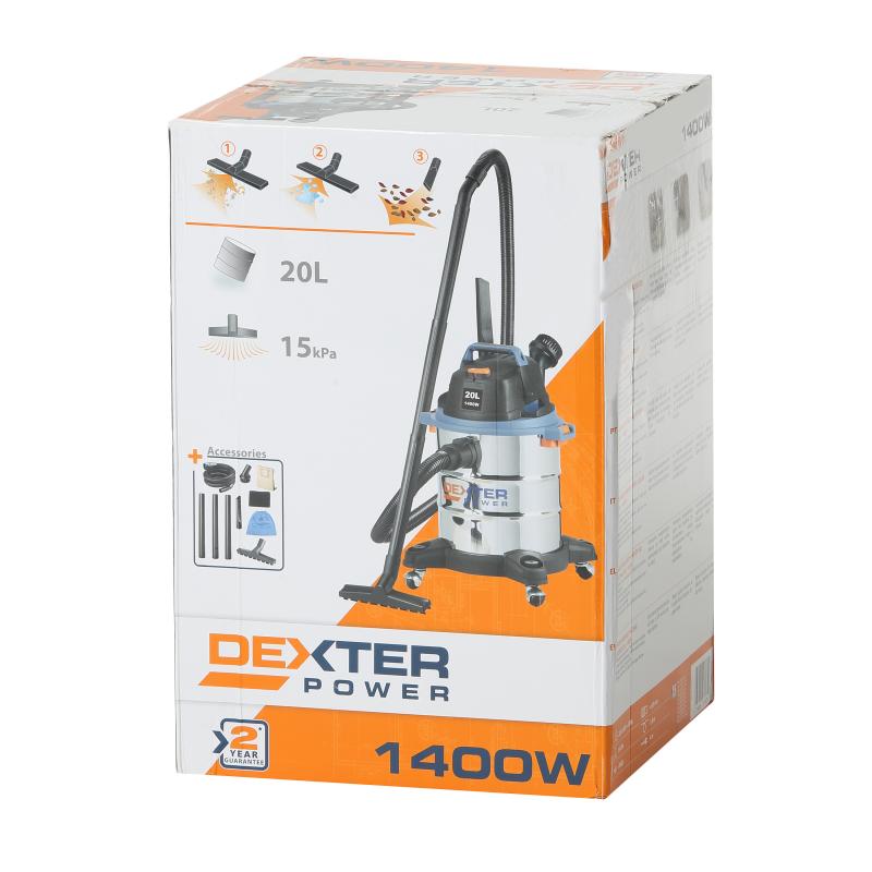 Пылесос Dexter Power VOD1420SF, 1400 Вт, 20 л