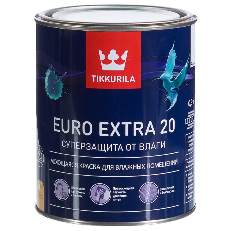 Бояу Tikkurila Euro-20 түсі ақ 0.9 л