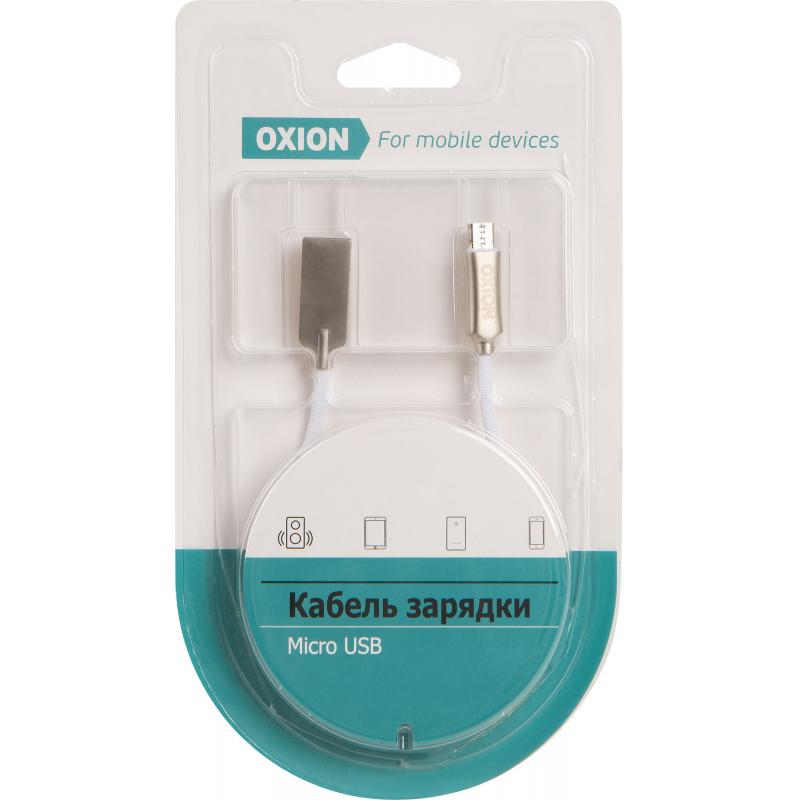 Кабель Oxion USB-micro USB 1 м түсі ақ