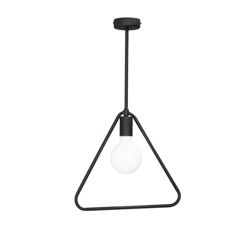 Подвесной светильник Vitaluce Treugolnik 1 лампа 3м² Е27 цвет черный матовый