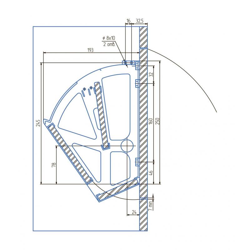 Механизм аяқ киім салғышқа арналған Левша 2 секция пластик түсі ақ