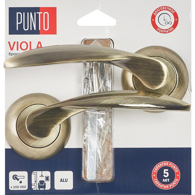 Дверные ручки Punto Viola, без запирания, цвет бронза