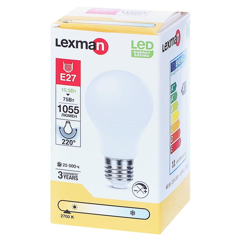 Шам жарықдиодты Lexman E27 10.5 Вт 1055 Лм жылы жарық
