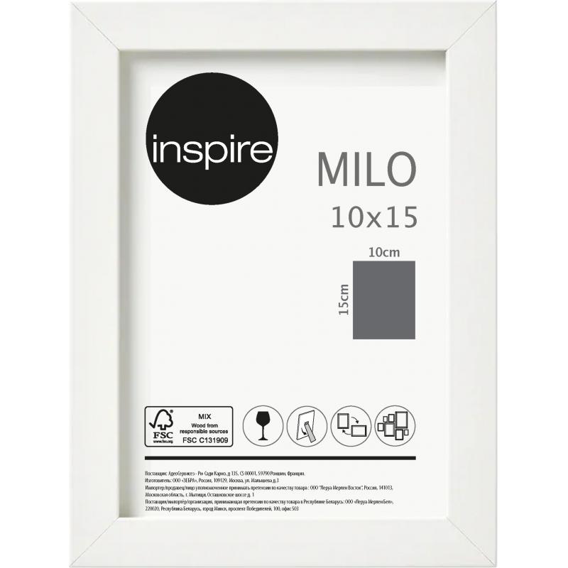 Рамка Inspire «Milo», 10х15 см, түсі ақ