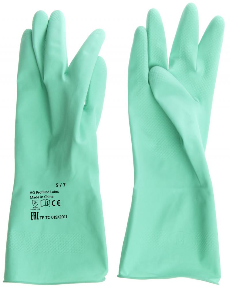 Перчатки латексные HQ Profiline размер S цвет зеленый