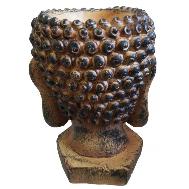Кашпо садовое "Голова девушки" 30x46x30 см искусственный камень