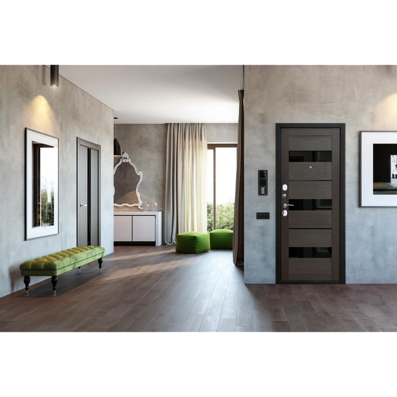 Дверь входная металлическая Гарда Муар, 860 мм, левая, цвет тёмный кипарис