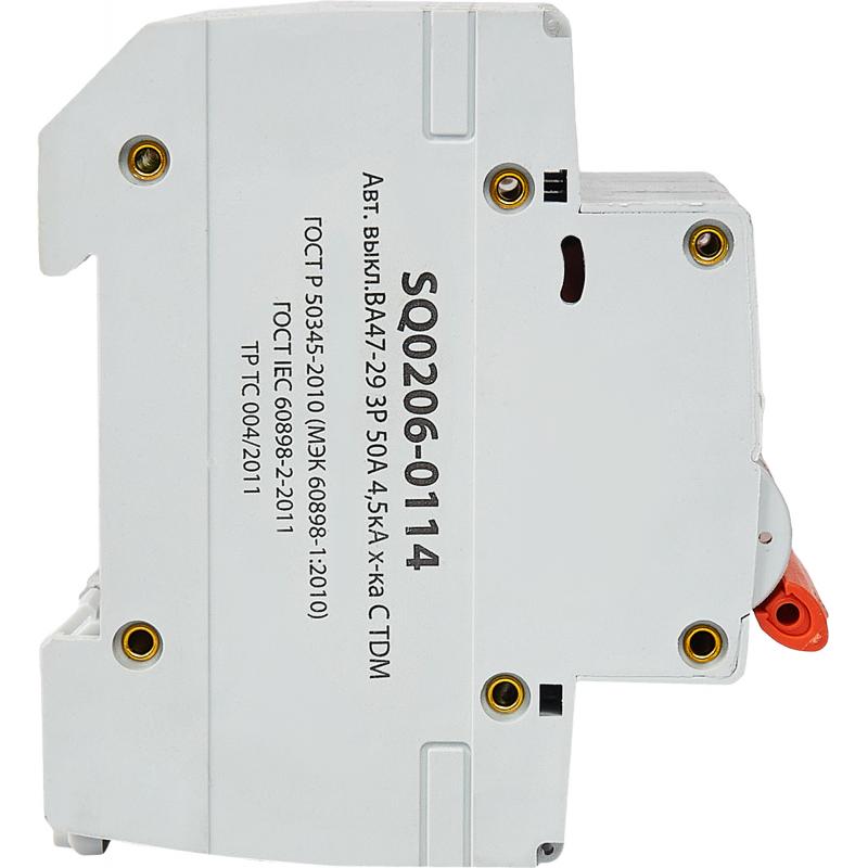 Автоматический выключатель TDM Electric ВА47-29 3P C50 А 4.5 кА SQ0206-0114